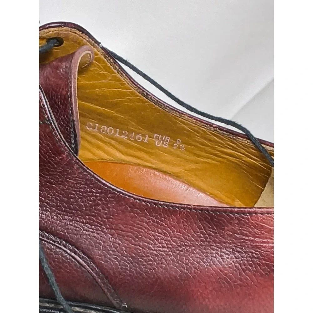 Mephisto Men's Split Toe Oxfords Pebble Grain Leather Brown Comfort Sz 9 1/2